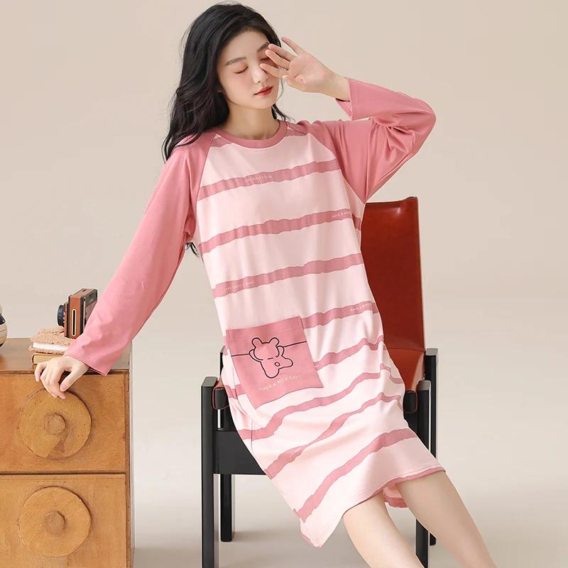 Pink Large Size Autumn and Winter Long Sleeve Cute Pajamas Kawaii Pajamas Soft Pajamas Girls Pajamas Comfortable