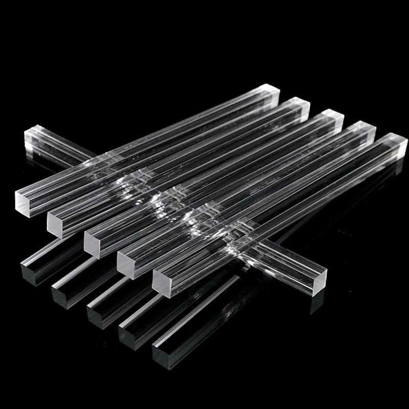 1-20pcs Acrylic Square Rods 3x3/4x4/5x5/6x6/8x8/10x10/15x15/20x20mm Length 100mm-500mm Acrylic Dowel Rods Sticks