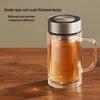 Double-Layer Glass Tea Infuser Mug with Handle