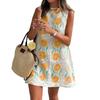 Women's Floral Print Sleeveless Mini Dress Relaxed Fit Casual Summer Sundress