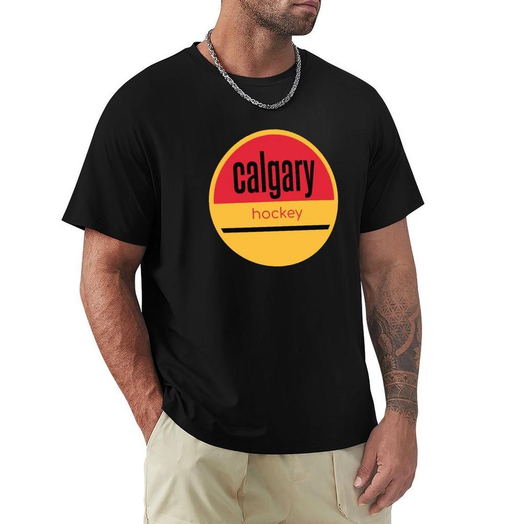 Calgary Hockey TShirt Fashion Simple Casual Tee Shirt