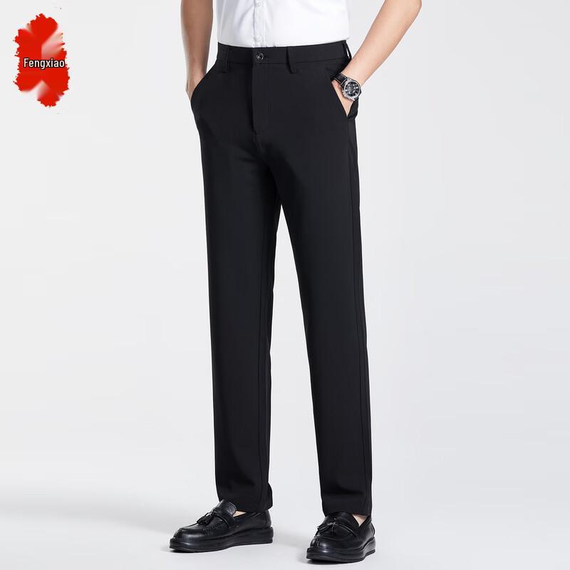 Men s High-Elastic Business Straight-Fit Pants 180/92A