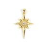 1 Piece Brass Galaxy Pendants Gold Plated Star Micro Pave Clear Cubic Zirconia Star Charms DIY Earrings Necklace  4cm X 2.6cm