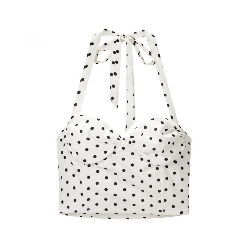 2026 Spring European & American Style Polka Dot Camisole & Skirt Set