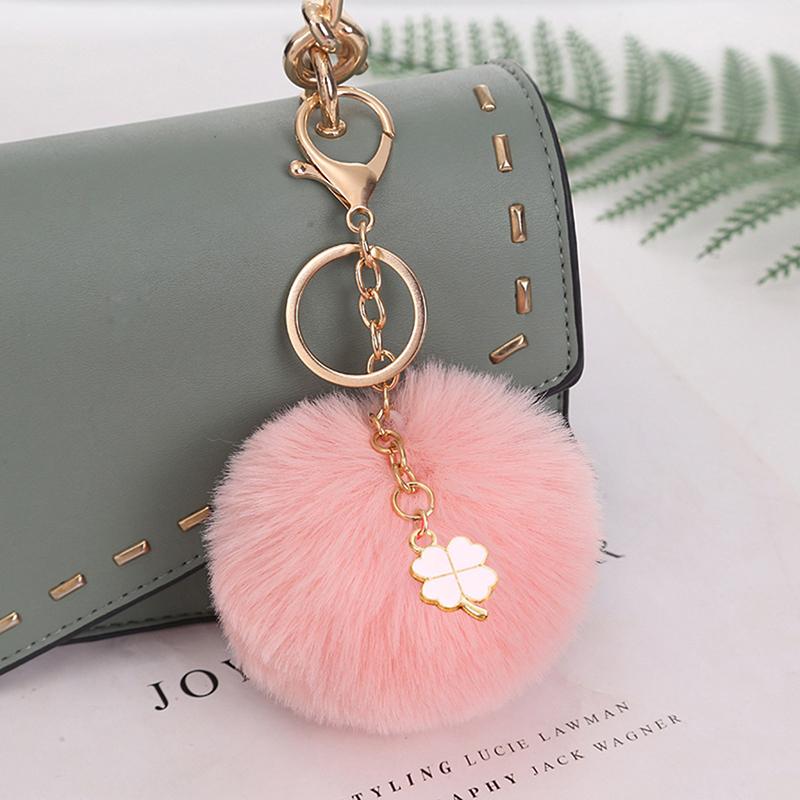 

Брелок Листья с Плюшевым Шариком Милый Пушистый Помпон Автомобиль Сумка Мотоцикл Подвеска Брелок