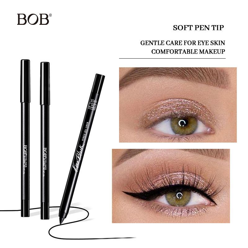 BOB Langlebiger, strahlend schwarzer Eyeliner Stift wasserfest, wischfest und farbecht Anfänger natürlicher Farbton Eyeliner