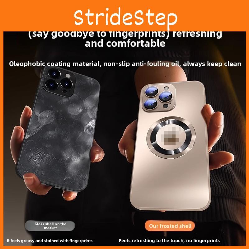 15 For Iphone Pro Matte Glass Magnetic Case With Shockproof Antiindentation