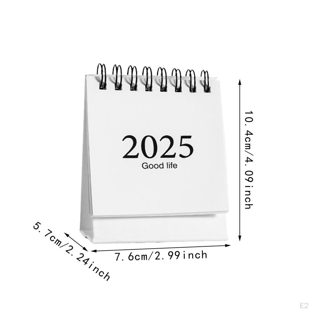 Desk Calendar Desktop Year Tabletop Ornament for Home, School