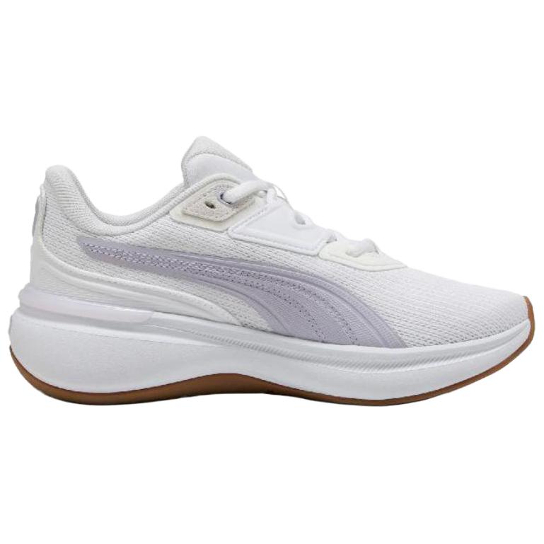 Puma Pantofi de alergare cu vârf jos, confortabili, la modă, durabili, respirabili, cu amortizare moale, sneaker pentru femei, alb 312647-01