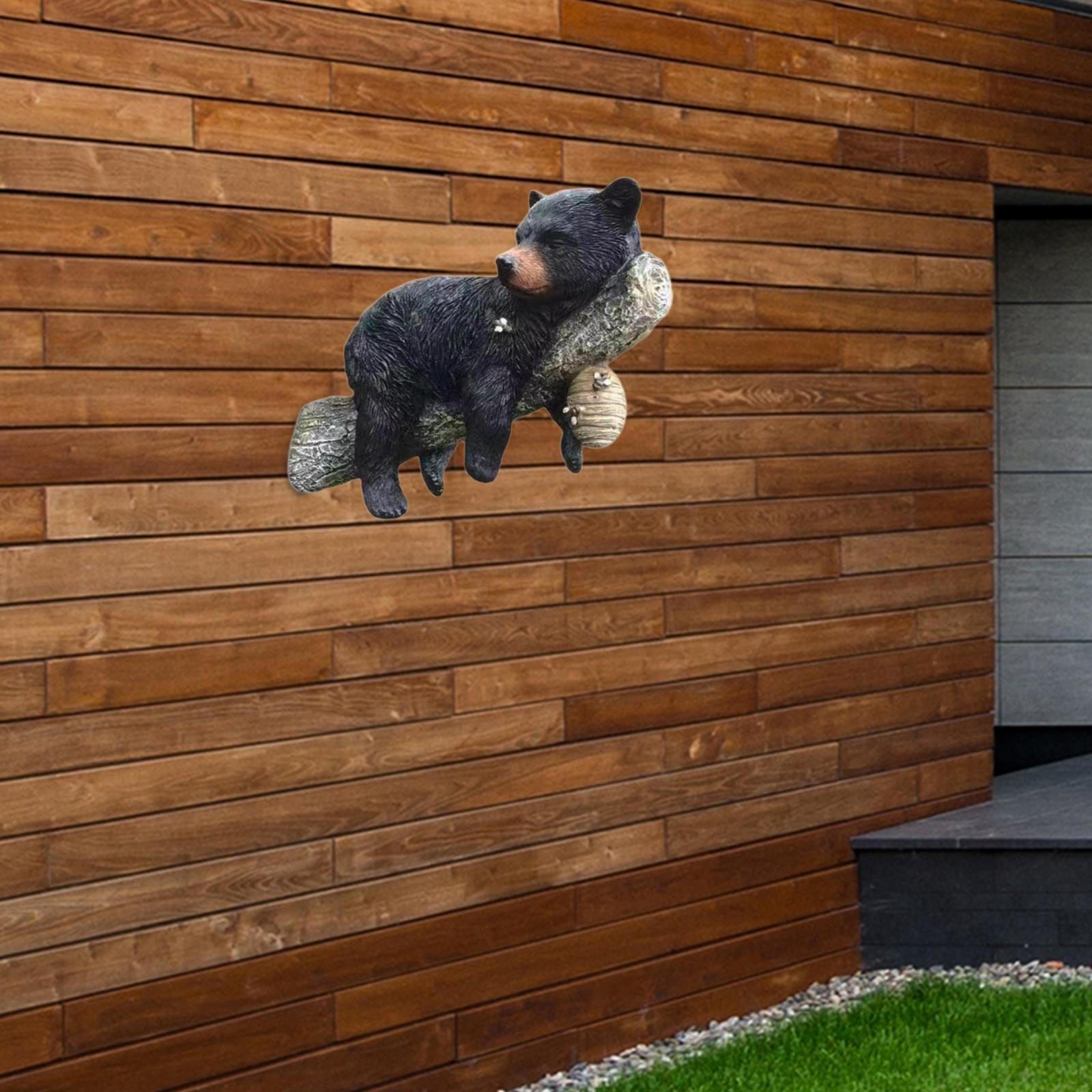 

Медведь на дереве Статуэтка обнимающего медвежонка Полимерная фигурка Декоративный Забавный Декор для сада и двора На открытом воздухе