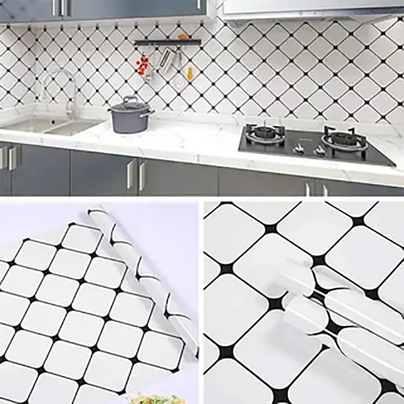

Наклейка с сеткой 40 см, маслостойкая, кухонная, огнеупорная, термостойкая, наклейка на стену, самоклеящиеся обои для столешницы, шкафа 40cmX5m