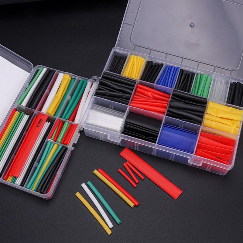 530/800Pcs Heat Shrink Tube Set Insulation Sleeving Wire Shrink Wrap for Wire Repairs Soldering Automotive Wiring