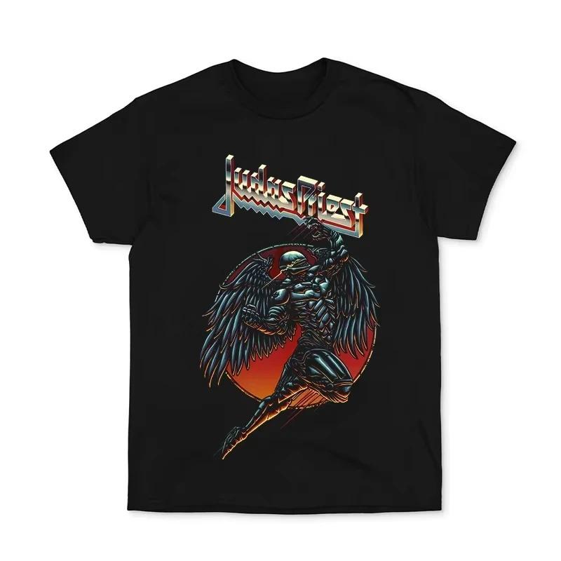 Hot Sale Classic British Heavy Metal Band JUDAS PRIEST Graphic Print T-shirt Men Women Cotton Streetwear Hip Hop Oversized Short Sleeve Summer New Top