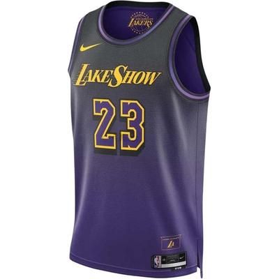 James 23 Lakers 24-25 City Edition SW Basketbalový dres Pánské dresy Fialová FQ4346-504