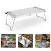 Folding Camping Stove Table Lightweight Stainless Steel Camp Table for Stove Cookware Mini Table for Hiking Picnic Backpacking