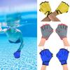 1 Pair Nylon Swimming Training Paddle Swimming Paddles Swimming Webbed Finger Aquatic Gloves Webbed Swimming Gloves