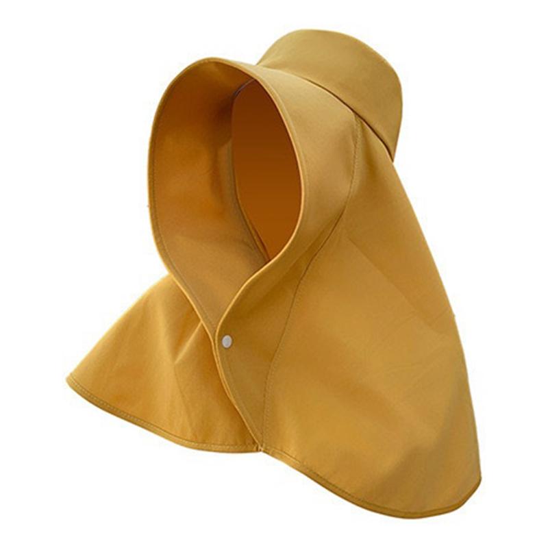 Women Sun Hat Full Face Sunscreen Large Hat Shawl Sun Hat Uv Face Visor Foldable Fisherman Hat Upf50+ Integrated Women Shawl Hat
