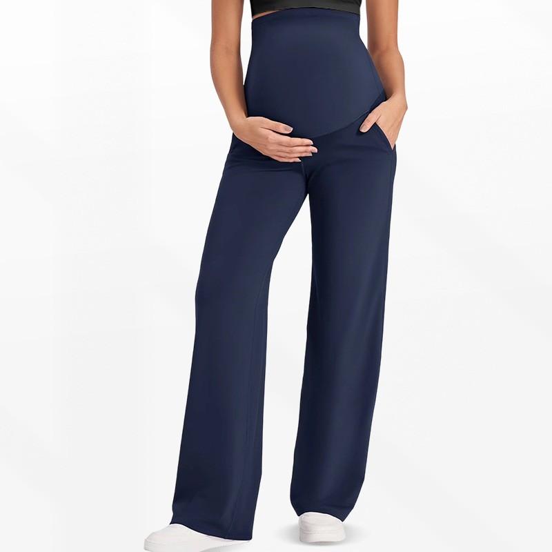 Zwangerschap Wijde Broeken Hoge Taille Stretch Comfortabel Zwangerschap Broeken Herfst Winter Casual Kleding