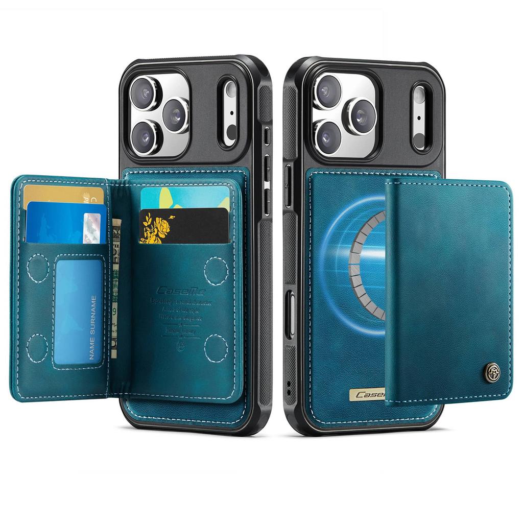 Wallet Case for iPhone 17/Air/16e/15/14/13/12/11 Pro Max 16 Plus Magnetic Card Holder RFID Detachable Kickstand Shockproof Cover