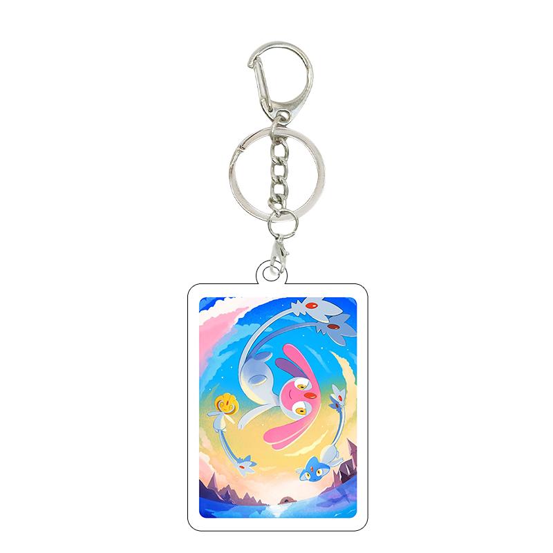Ptcg Pocket 5cm Anime Fashion Squirtle Bulbasaur Psyduck Cartoon Diy Acrylic Action Keychain Backpack Pendant Accessories Charm