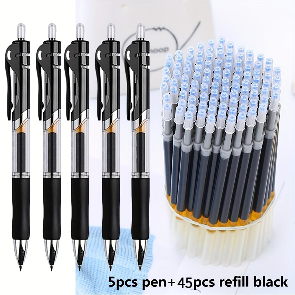 

50pcs Ballpoint Pen Set, 0.5Mm Retractable, Durable Plastic Body, Smooth Writing, Includes Ink Refills, Perfect Gift for office
