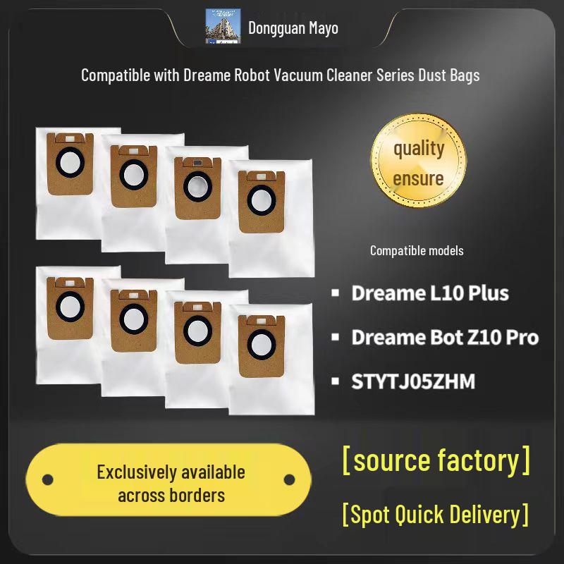 Compatible Dust Bag for Dreame L10 Plus/Bot Z10 Pro Robot Vacuum Cleaner Accessories