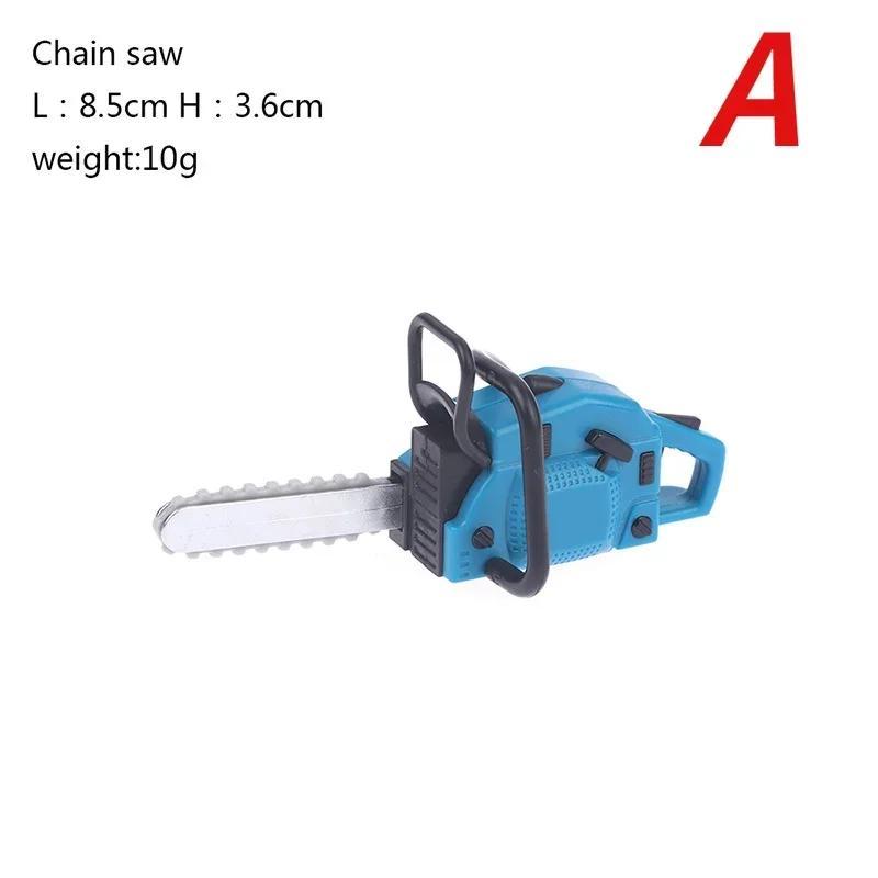 1PCS Simulation Repair Tool Saw 1:12 Dolls Houses Miniature Chain Lawn Mower Garden Decor Furniture Accessories