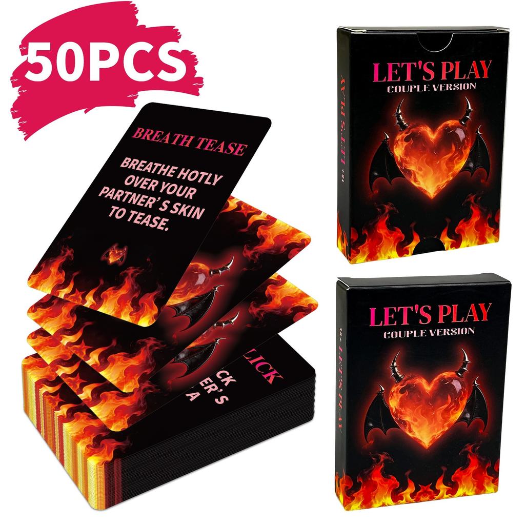 Couple Game Cards 50pcs Romantic Date Night Games for Adults Naughty Intimacy Card