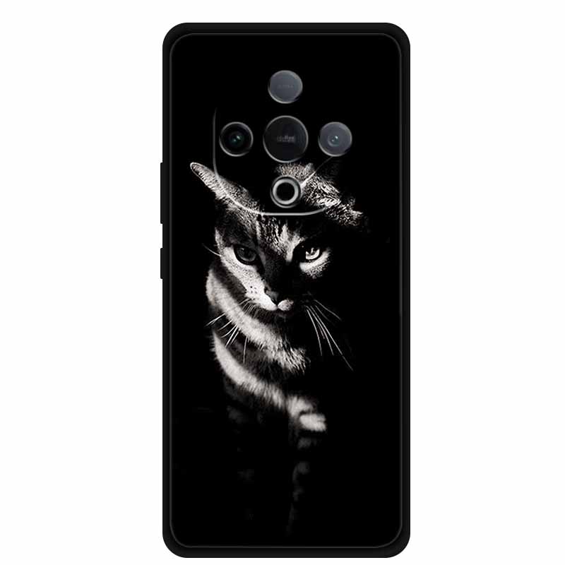 For Vivo Y300 Case 6.77” Wolf Lion Tiger Cat Capa Silicone TPU Soft Back Cover Black Cases For Vivo Y300C Case Shockproof Shell