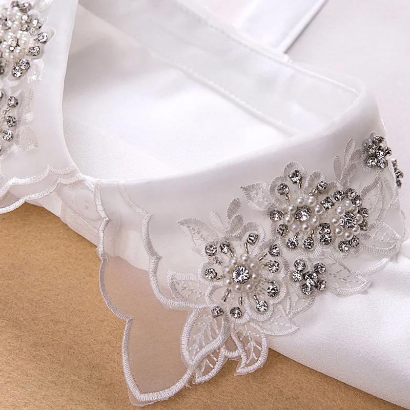 Business Women Fake Collar Shirt Detachable Collar Female False Collars Necklace Dress Lapel Blouse Top Faux Collar