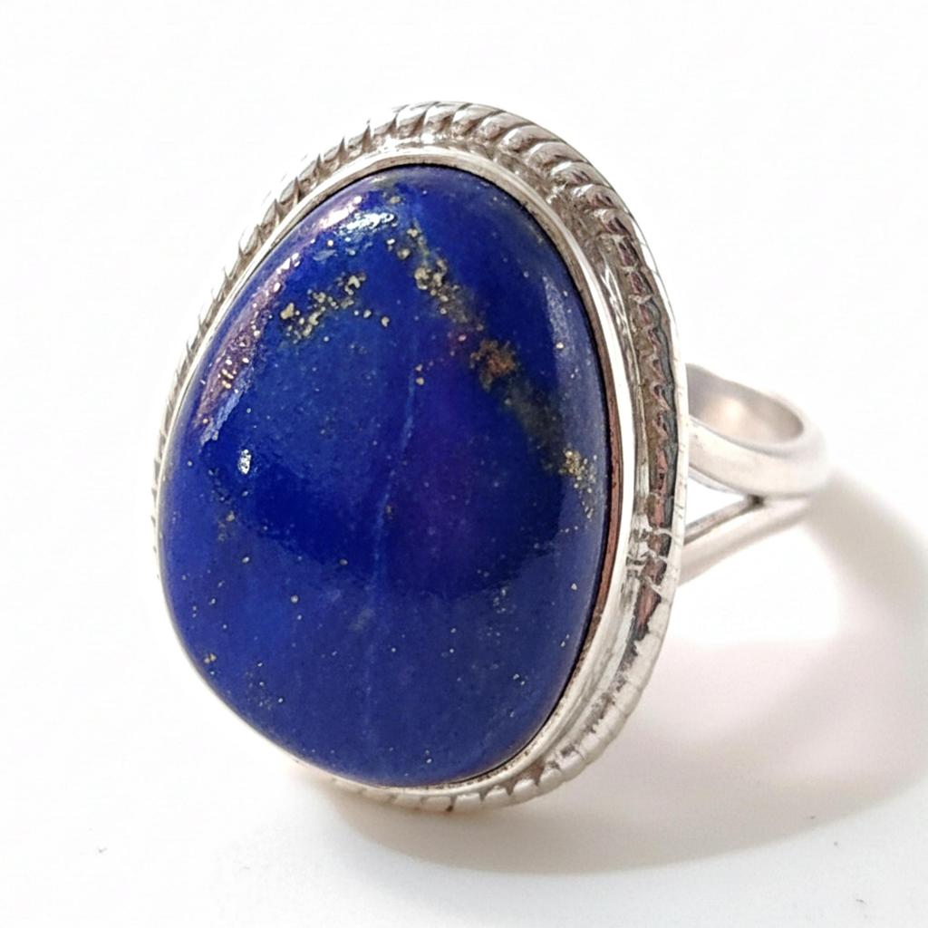 Lapis Lazuli Ring, Gemstone Ring, 925 Solid Sterling Silver, Handmade Jewelry, Boho Ring, Womens Gift for Her, Designer Ring