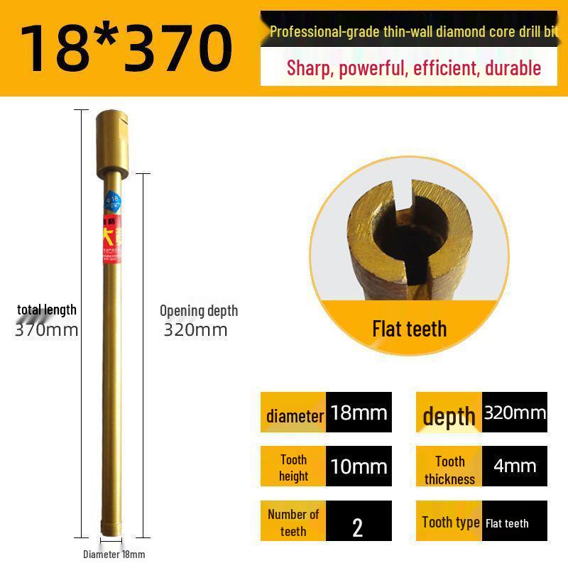 Diamond Core Drill Bit for Fast Drilling Steel Reinforced Concrete, Brick Walls, and Air Conditioner Installations.