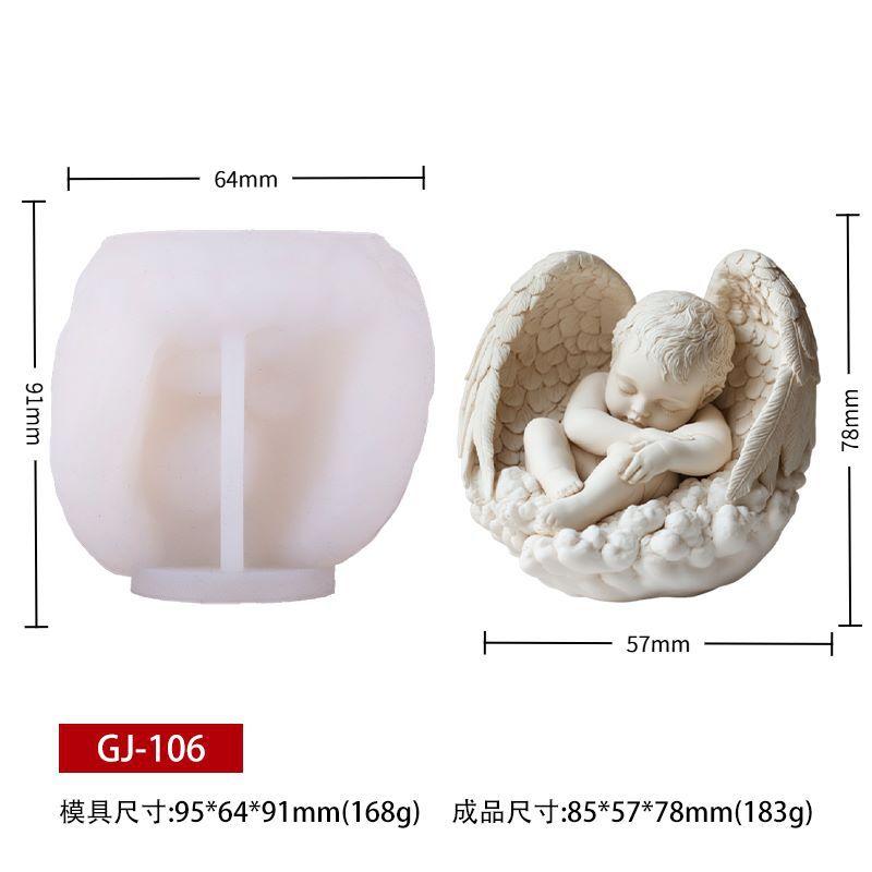 Силиконовая форма для ароматической свечи в форме ангела, набор для изготовления креативных аромакамней своими руками