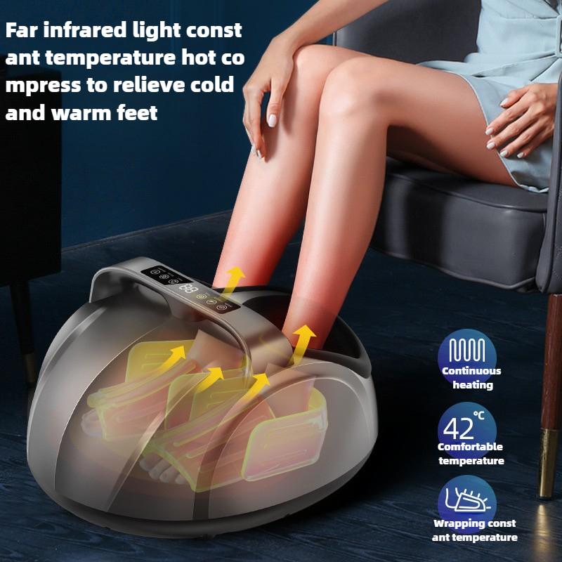 Foot Massager Electric Machine Auto timing Airbag Wrapped Heating Kneading Pedicure Instrument With Handle and Remote Control