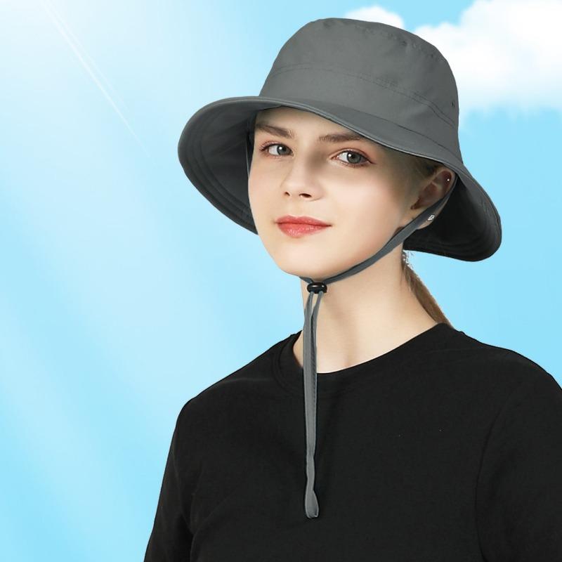 Summer Small Brim Quick-drying Bucket Hat Women's Outdoor Camping Anti-splashing Sun Hat Anti-ultraviolet Fishing Sun Hat Men