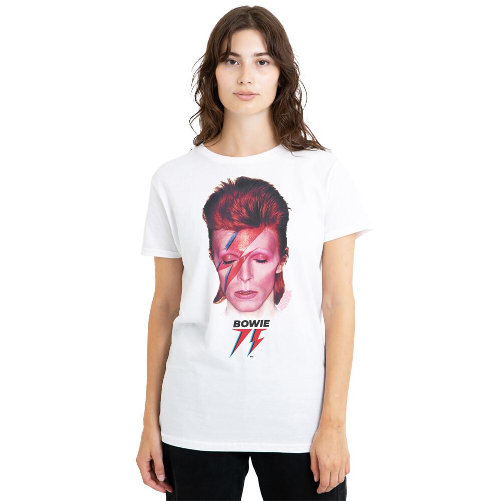 

Женская футболка David Bowie Aladdin Sane 75 S-2XL, Белая унисекс футболка L