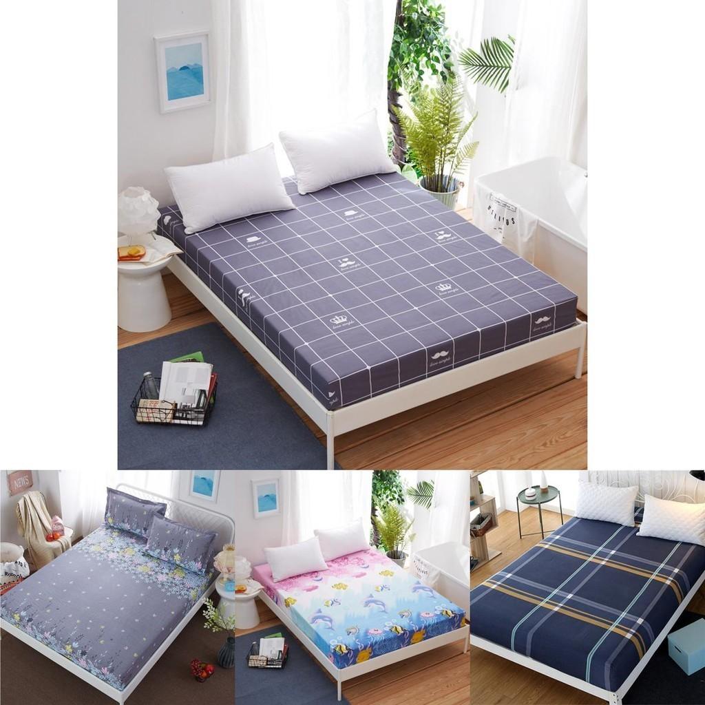 Elegantes Spannbettlaken mit Blumendruck für Einzel-, Doppel-, Queen- und King-Betten aus hochwertigem Polyester