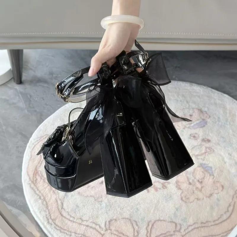 Night Club Platform Women Lolita Pumps Fashion Shallow High Heel Shoes Spring Autumn Ladies Outdoor Stripper Shoes