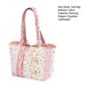 Quilted Tote Bag for Women Girls Lightweight Small Floral Shoulder Bag Soft Puffy Travel Work Handbag with Bow