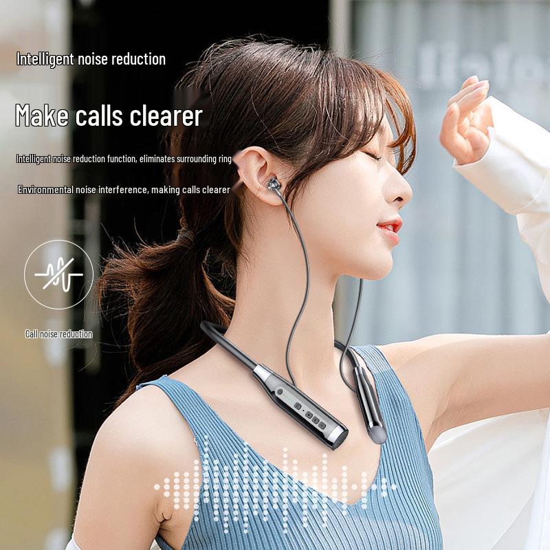A12 Wireless Neckband Headphones: Half In-Ear, Long Standby, Card Slot, Sports Model