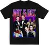ANT & DEC Homage T Shirt Mens T Shirt Womens Tshirts Vintage Unisex Top 90s Tee Black