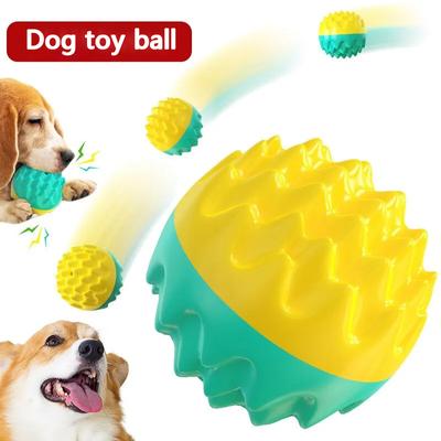 1PCS Pet Toy Ball Cat Dog Chew Grinding Teeth Clean Teeth Convex Point Bite Resistance Elastic Tour Training