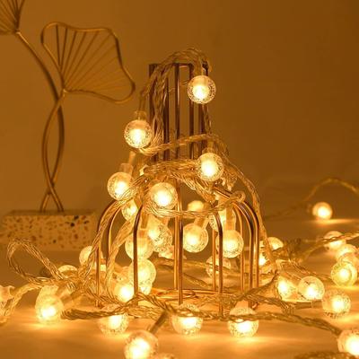 Topamz 6m LED Fairy Light 40 and Garden Camping Atmosphere Lighting Bubble Warm Battery Bulbs, Lights, Battery-Operated, Flashing/On/Off Switch,