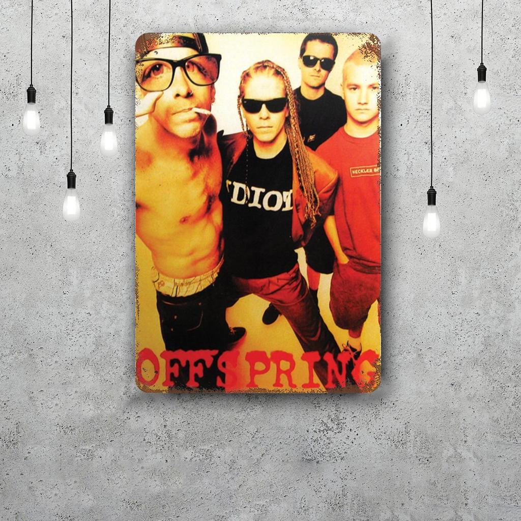 The offspring Vintage Blechschild Heimdekoration Wanddekoration Kunst Wandbild Raumdekoration Dekor Retro Metallschild Platte Bar Poster