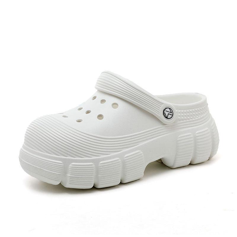 ZB slippers new summer outer wear thick-soled soft-soled two hole shoes increase height