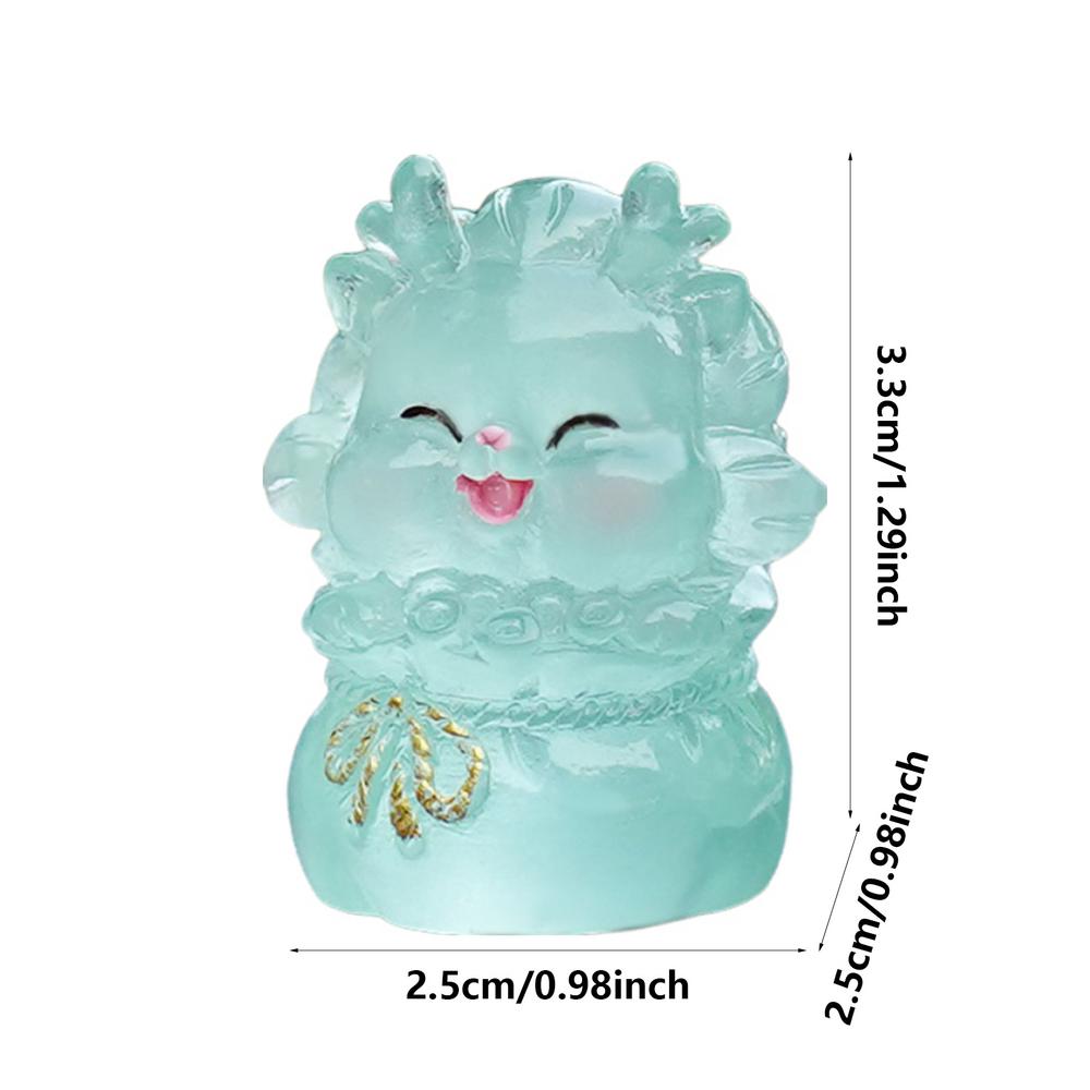 

Светящиеся коллекционные фигурки 2023 Автомобильные аксессуары для украшения приборной панели 2024 Год Дракона Авто Статуэтки