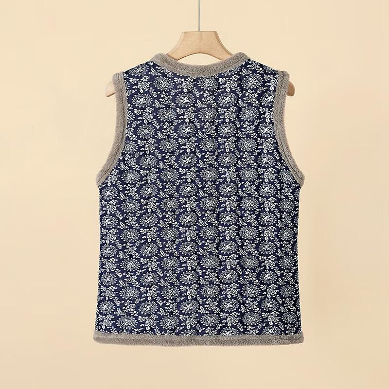 Women's Retro Ethnic Floral Fleece-Lined Vest