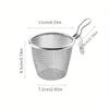 Food Strainers 304 Stainless Steel Colander Household Kitchen  Pot Filter Mesh Sieve Noodle Colander With Hook Artifact