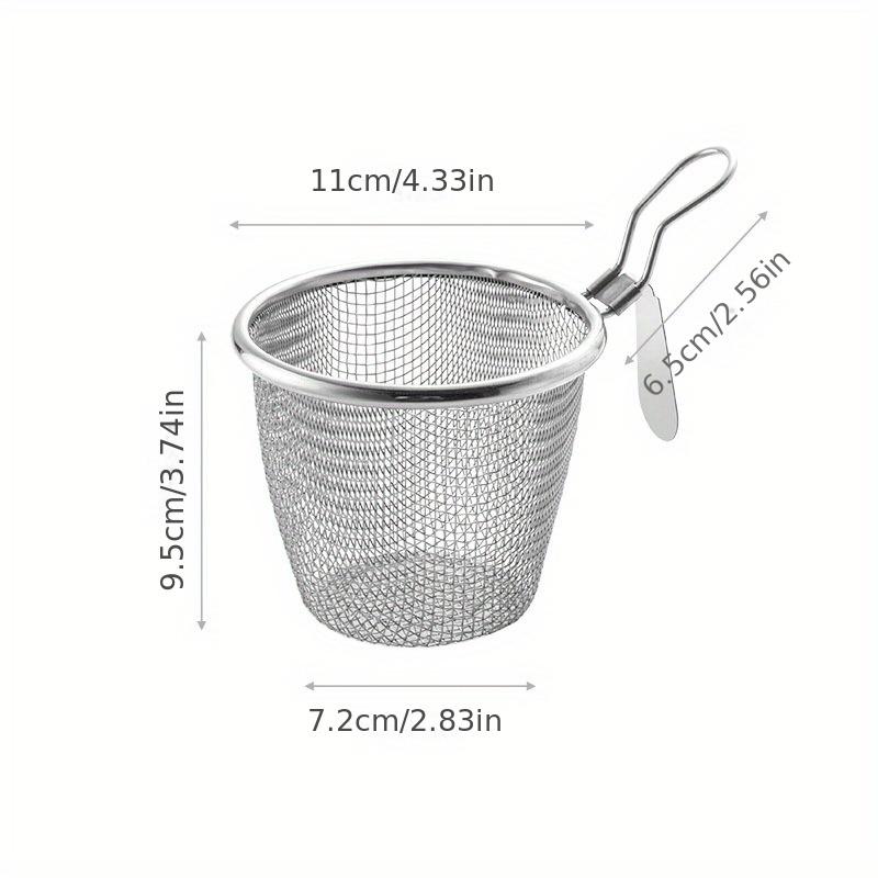 Food Strainers 304 Stainless Steel Colander Household Kitchen  Pot Filter Mesh Sieve Noodle Colander With Hook Artifact