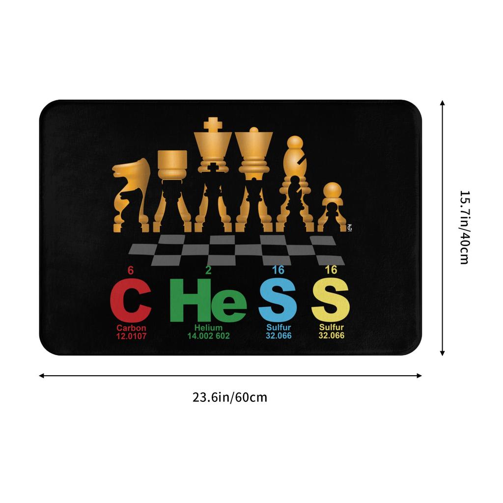 Chess Periodic Elements Doormat Non-Slip Bath Kitchen Mat Living Room Floor Door Entrance Carpet Rug